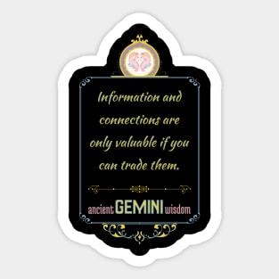 Funny quotes of the star signs: Gemini Sticker